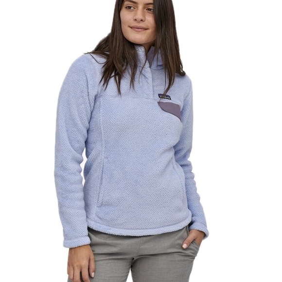 Patagonia light Purple Periwinkle Fleece Pullover Sz S - Picture 1 of 6